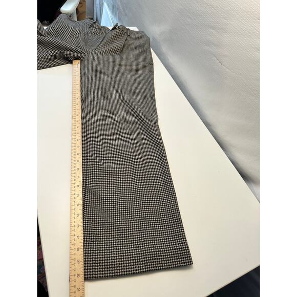Vintage Eddie Bauer Womens Wool Pants Size 8 Houndstooth Black White Old Money - Picture 14 of 14
